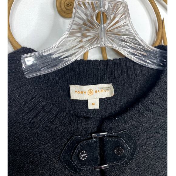 Tory Burch Tunic Sweater Black wool alpaca blend M - Picture 5 of 8